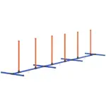 PawHut Dog Agility Training Equipment Adjustable Poles for Dog Agility Course with Carry Bag