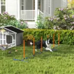 PawHut Dog Agility Training Equipment Adjustable Poles for Dog Agility Course with Carry Bag - Image 10