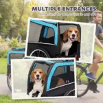 Dog Bike Trailer, Pet Cart Bicycle Carrier with 20" Air Tires, Quick-Release Wheels, Reflectors, Flag - Image 8