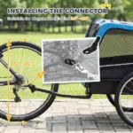 Dog Bike Trailer, Pet Cart Bicycle Carrier with 20" Air Tires, Quick-Release Wheels, Reflectors, Flag - Image 9
