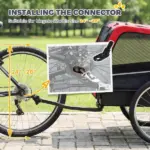 Dog Bike Trailer, Pet Cart Bicycle Carrier with 20" Air Tires, Quick-Release Wheels, Reflectors, Flag - Image 9