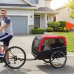 Dog Bike Trailer, Pet Cart Bicycle Carrier with 20" Air Tires, Quick-Release Wheels, Reflectors, Flag - Image 10