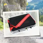 Dog Bike Trailer, Red and Black Pet Cart Wagon, Large Wheels for Off-Road Adventures with Your Pet - Image 4