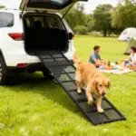 PawHut Dog Car Ramp, 75 Inch x 20 Inch Extra Long and Wide, Non-Slip Surface, Folding Portable Pet Ramp for Large, Small and Senior Dogs - Image 2