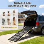 PawHut Dog Car Ramp, 75 Inch x 20 Inch Extra Long and Wide, Non-Slip Surface, Folding Portable Pet Ramp for Large, Small and Senior Dogs - Image 3
