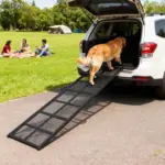PawHut Dog Car Ramp, 75 Inch x 20 Inch Extra Long and Wide, Non-Slip Surface, Folding Portable Pet Ramp for Large, Small and Senior Dogs - Image 10