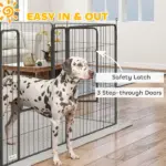 Dog Playpen for Indoor Outdoor, 24 Panels 39" H Puppy Playpen with Lockable Door, DIY Shape Pet Exercise Fence, Black - Image 6