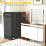Dog Playpen for Indoor Outdoor, 24 Panels 39" H Puppy Playpen with Lockable Door, DIY Shape Pet Exercise Fence, Black - Image 7