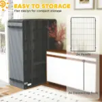 Dog Playpen for Indoor Outdoor, 24 Panels 44.5" H Puppy Playpen with Lockable Door, DIY Shape Pet Exercise Fence, Black - Image 7