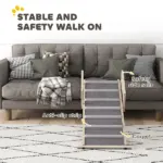 PawHut Dog Ramp, Folding Pet Ramp, 4 Adjustable Height from 15" to 19", Dog Step with Side Rails for Small to Large Pets - Image 6