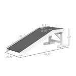 Dog Ramp for Bed Pet Access Non-Slip Carpet Top Platform 49 x 16 x 14 White - Image 3