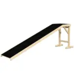 Dog Ramp Pet Ramp for Bed, Non-Slip Carpet, Top Platform, 74" x 16" x 25", Natural - Image 11
