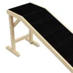 Dog Ramp Pet Ramp for Bed, Non-Slip Carpet, Top Platform, 74" x 16" x 25", Natural - Image 8