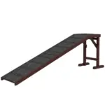 PawHut Dog Ramp Pet Ramp for Bed with Non-Slip Carpet, Top Platform, 74" x 16" x 25", Brown - Image 11