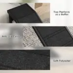 Dog Ramp w/ Non-Slip Carpet and Top Platform, 74" x 16" x 25", Black - Image 6
