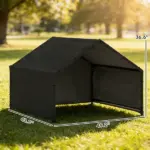 Dog Shade Shelter Outdoor, Dog House Outside with Canopy, Pet Tent for Small Medium Large Breeds - Image 2