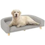PawHut Dog Sofa Couch Bed with Washable Cushion for Large Dogs, Cats, Gray - Image 11