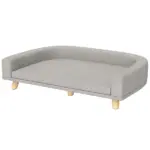 PawHut Dog Sofa Couch Bed with Washable Cushion for Large Dogs, Cats, Gray