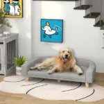 PawHut Dog Sofa Couch Bed with Washable Cushion for Large Dogs, Cats, Gray - Image 10