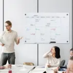 Dry Erase Glass Whiteboard Calendar, 35"x23" Monthly Planner, Frameless, with Markers and Eraser for Home Office - Image 2