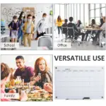 Dry Erase Glass Whiteboard Calendar, 35"x23" Monthly Planner, Frameless, with Markers and Eraser for Home Office - Image 5