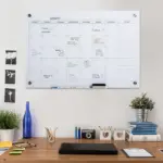 Dry Erase Glass Whiteboard Calendar, 35"x23" Monthly Planner, Frameless, with Markers and Eraser for Home Office - Image 10