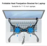 Dual Fan USB Laptop Cooling Pad Foldable Stand with Adjustable Speed - Image 14