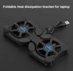 Dual Fan USB Laptop Cooling Pad Foldable Stand with Adjustable Speed - Image 17