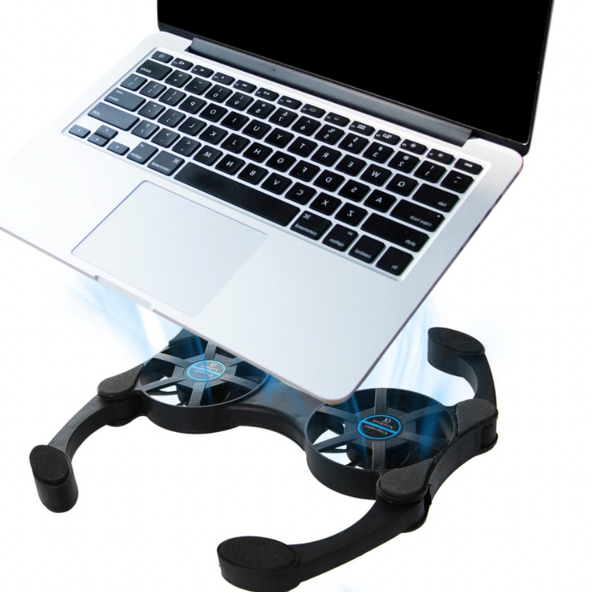 Dual Fan USB Laptop Cooling Pad Foldable Stand with Adjustable Speed