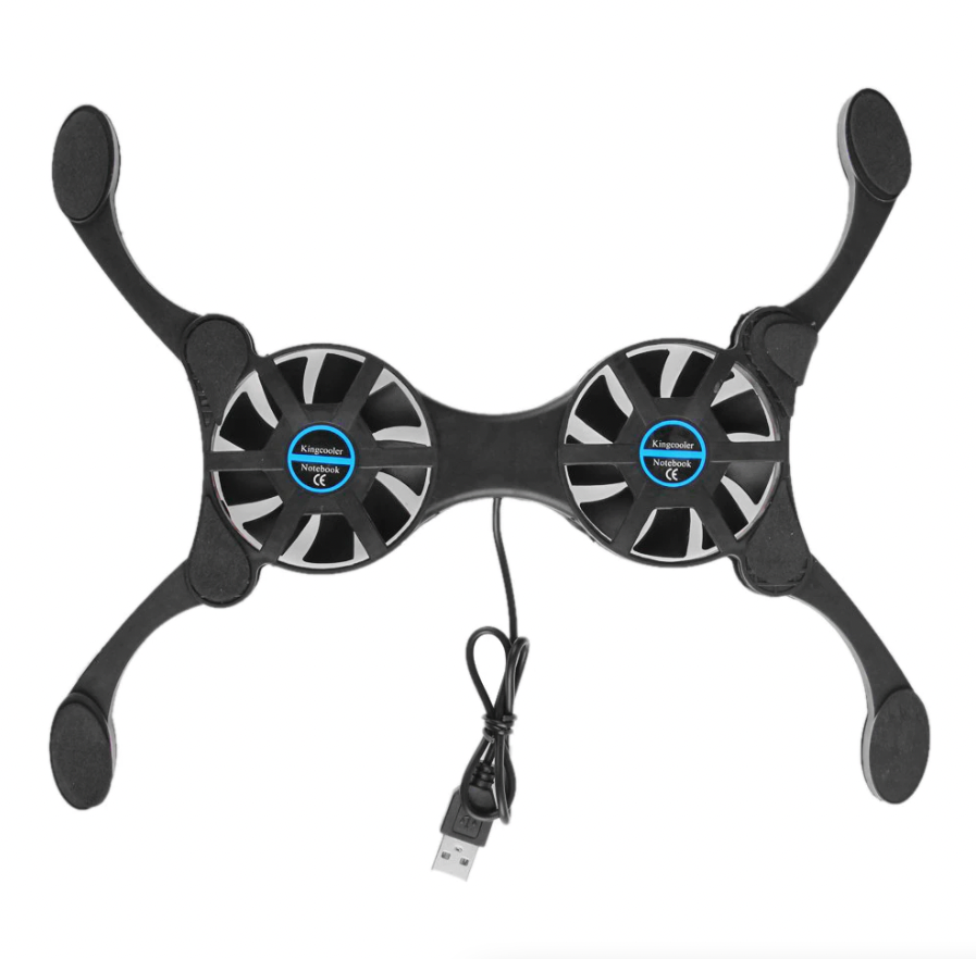 Dual Fan USB Laptop Cooling Pad Foldable Stand with Adjustable Speed