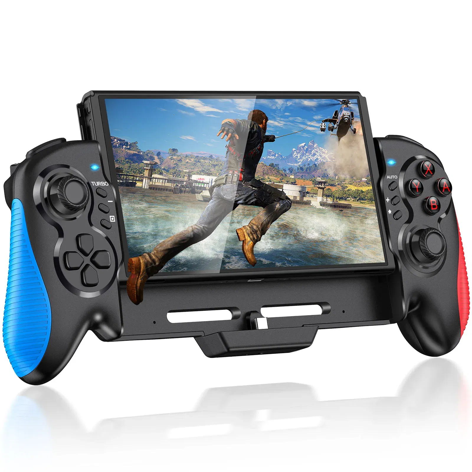 Handheld Gamepad Controller Grip with Dual Vibration for Nintendo Switch