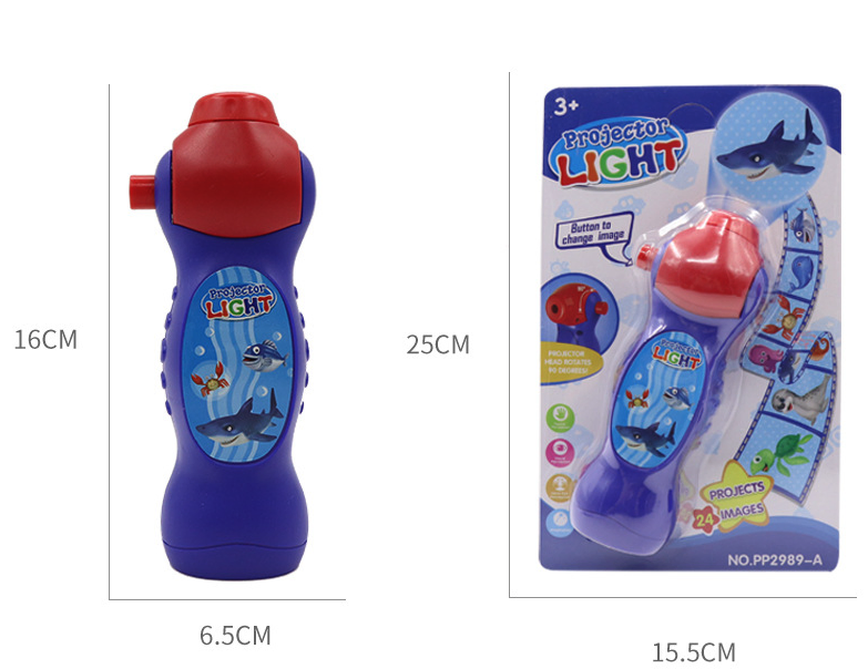 Kids Animal Slide Projector Flashlight Educational Learning Toy