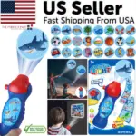 Kids Animal Slide Projector Flashlight Educational Learning Toy