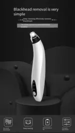 Electric Facial Pore Vacuum Blackhead Remover with 3 Suction Levels and 3 Heads - Image 14