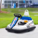 Electric Bumper Car for Kids 360 Rotation 6V Toddler Ride-on Toy Baby Bumping Car White - Image 10