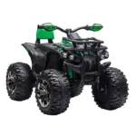 Electric Cars for Kids 12V with Music Realistic Headlights Wide Wheels Rechargeable Battery Green