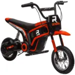 Electric Dirt Bike with Twist Grip Throttle, 24V 350W Off-Road Electric Motorcycle with Brake, Music Horn, for Ages 13+ Years, Red - Image 11