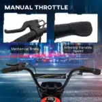 Electric Dirt Bike with Twist Grip Throttle, 24V 350W Off-Road Electric Motorcycle with Brake, Music Horn, for Ages 13+ Years, Red - Image 4