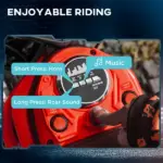 Electric Dirt Bike with Twist Grip Throttle, 24V 350W Off-Road Electric Motorcycle with Brake, Music Horn, for Ages 13+ Years, Red - Image 7