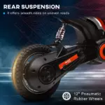 Electric Dirt Bike with Twist Grip Throttle, 24V 350W Off-Road Electric Motorcycle with Brake, Music Horn, for Ages 13+ Years, Red - Image 8