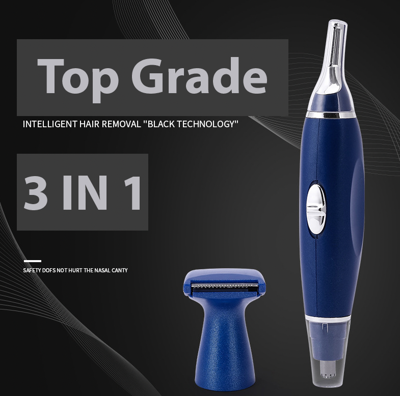 Electric Nose Ear Beard and Eyebrow Hair Trimmer
