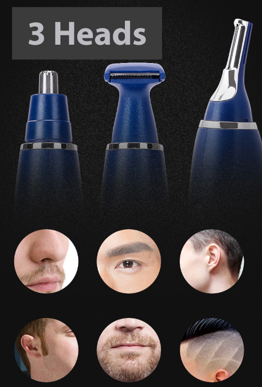 Electric Nose Ear Beard and Eyebrow Hair Trimmer