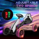Electric Go Kart for Kids, 12V Adjustable Speed,  White - Image 5