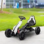 Electric Go Kart for Kids, 12V Adjustable Speed,  White - Image 10