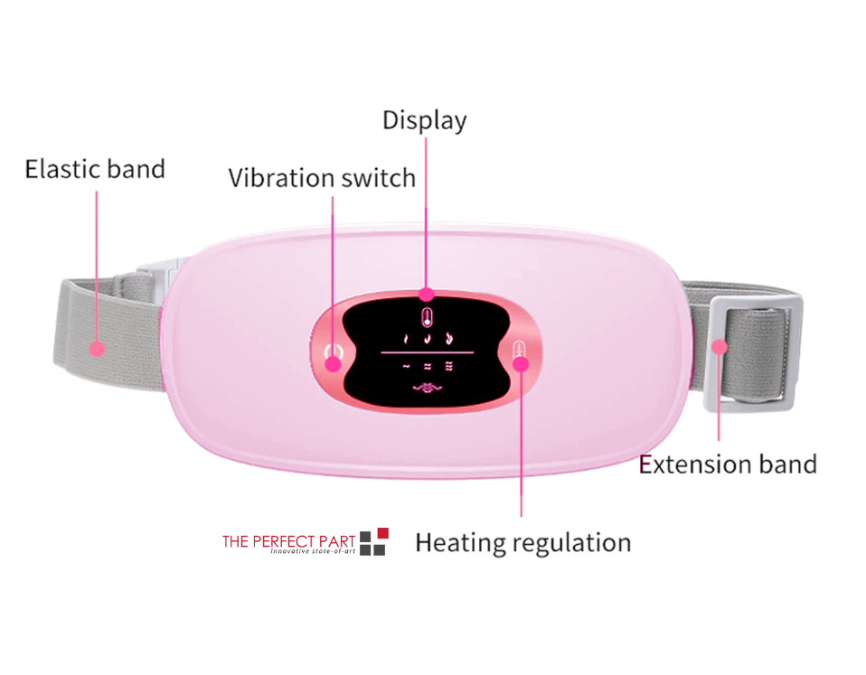 Electric Heating and Vibration Menstrual Comfort Belt with 3 Heat Levels