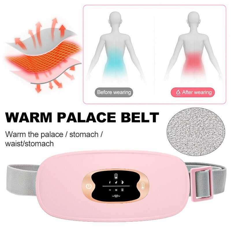 Electric Heating and Vibration Menstrual Comfort Belt with 3 Heat Levels