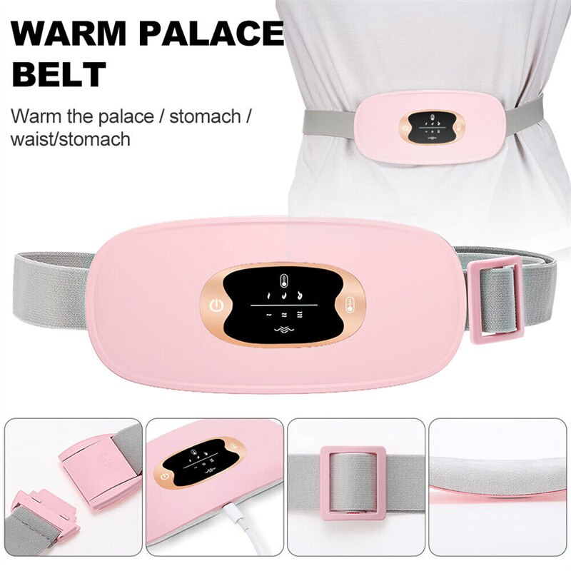 Electric Heating and Vibration Menstrual Comfort Belt with 3 Heat Levels