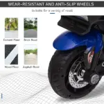 Aosom Electric Motorbike for Kids 6V Ride-On Motorcycle Toy with Music Horn Headlights Blue - Image 5