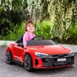 Electric Toy Car for Kids 3-6, 12V Ride on Car with Remote Control, Suspension System, Music, 3.1 MPH, Vibrant Red - Image 2