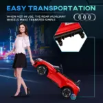 Electric Toy Car for Kids 3-6, 12V Ride on Car with Remote Control, Suspension System, Music, 3.1 MPH, Vibrant Red - Image 7